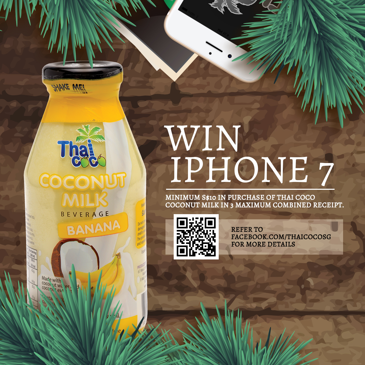 [Win!] IPHONE 7, or get a carton of THAI COCO coconut milk.